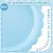 30pc Light Blue Scalloped Paper Plates - 9" Large Blue Party Plates - Cute Waterproof & Oil-Proof Disposable Plates for 2026 Graduation, Boy Baby Shower, Kindergarten Ceremony & Birthday Decor